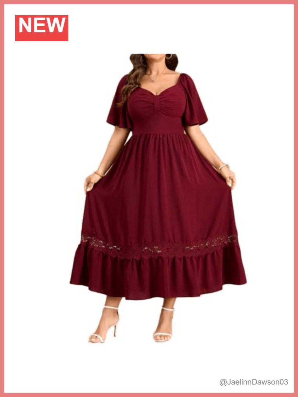 Plus Size Flowy Empire Waist Ruched Bodice Maxi Dress V Neck Tiered Layered